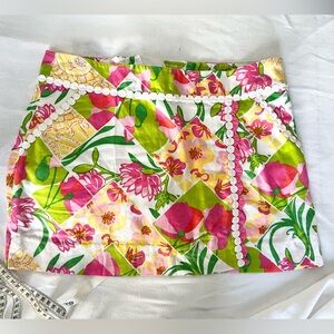 Lilly Pulitzer ‘Fields Forever’ Floral Roslyn Skirt. EUC!